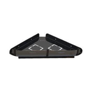 Pillar Black Corner Shelf